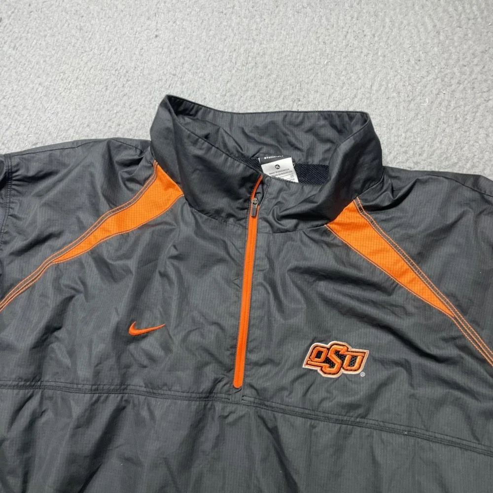 Oklahoma State Cowboys Jacket Mens XL Gray NCAA Football Nike Storm Fit Pullover